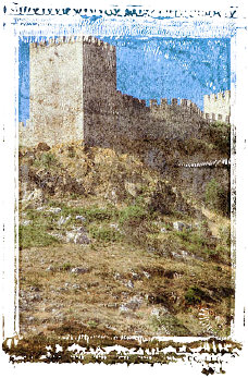 Bergspitze Burg Sesimbra Portugal