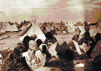 Verdreven Armenier in en Wöstenlager 