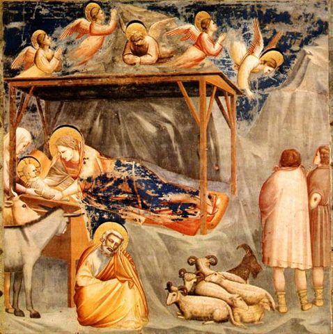 "Dei Geburt" van Giotto ut dat Joahr 1305